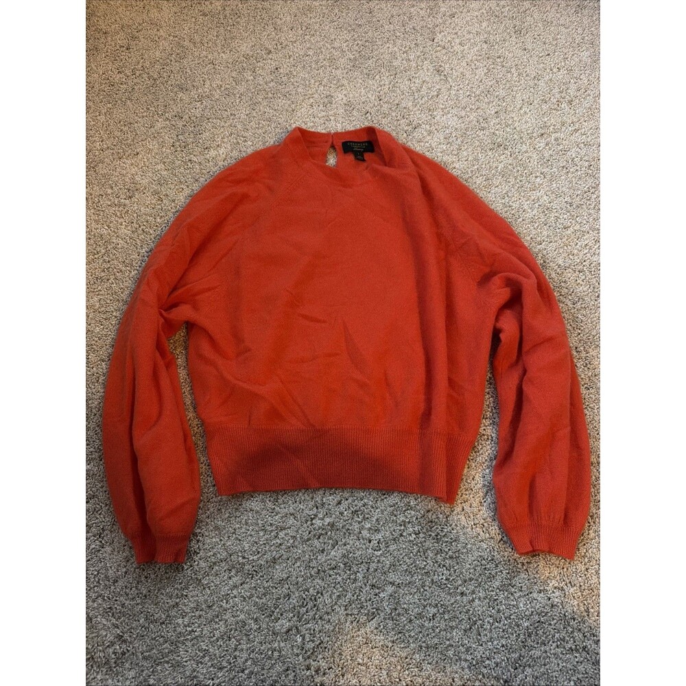 Charter Club Luxury 100% Cashmere Mock Neck Sweater Orange Good Condition